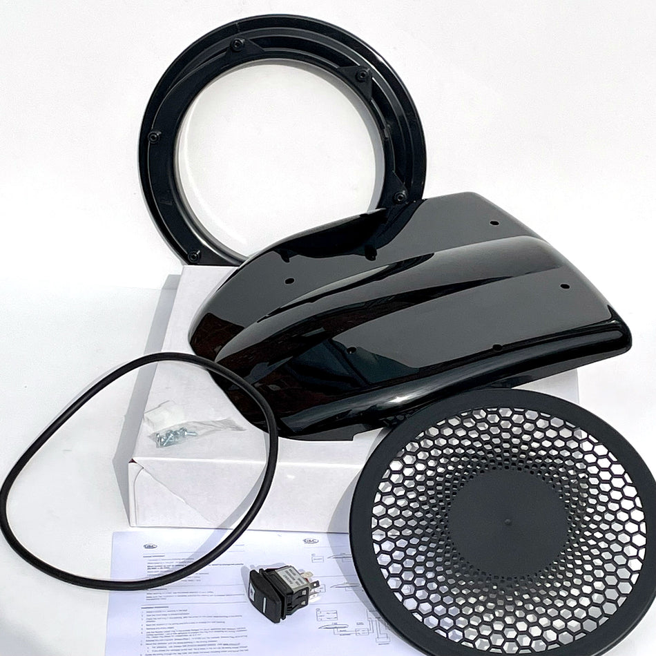 Low profile motorised van ventilator fan for dog van - Black
